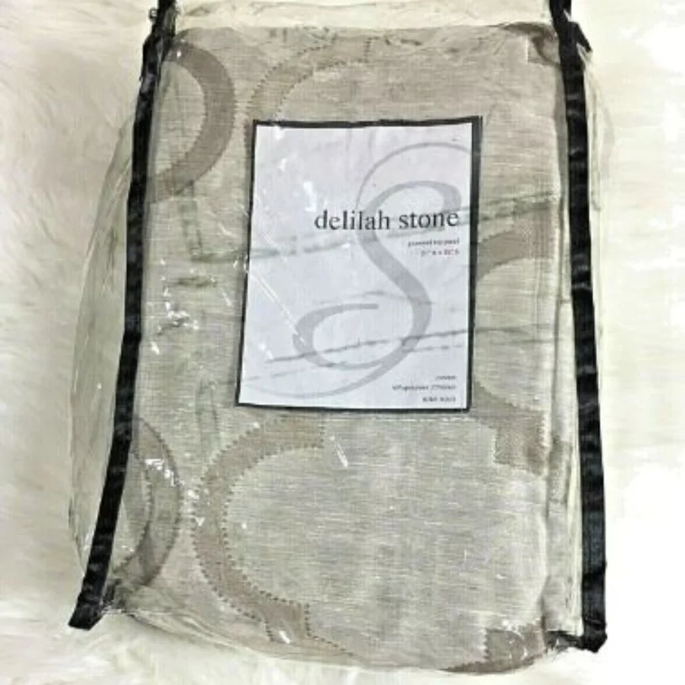 NWOT Softline Delilah Stone Beige Natural Grommet Top Single Curtain Panel